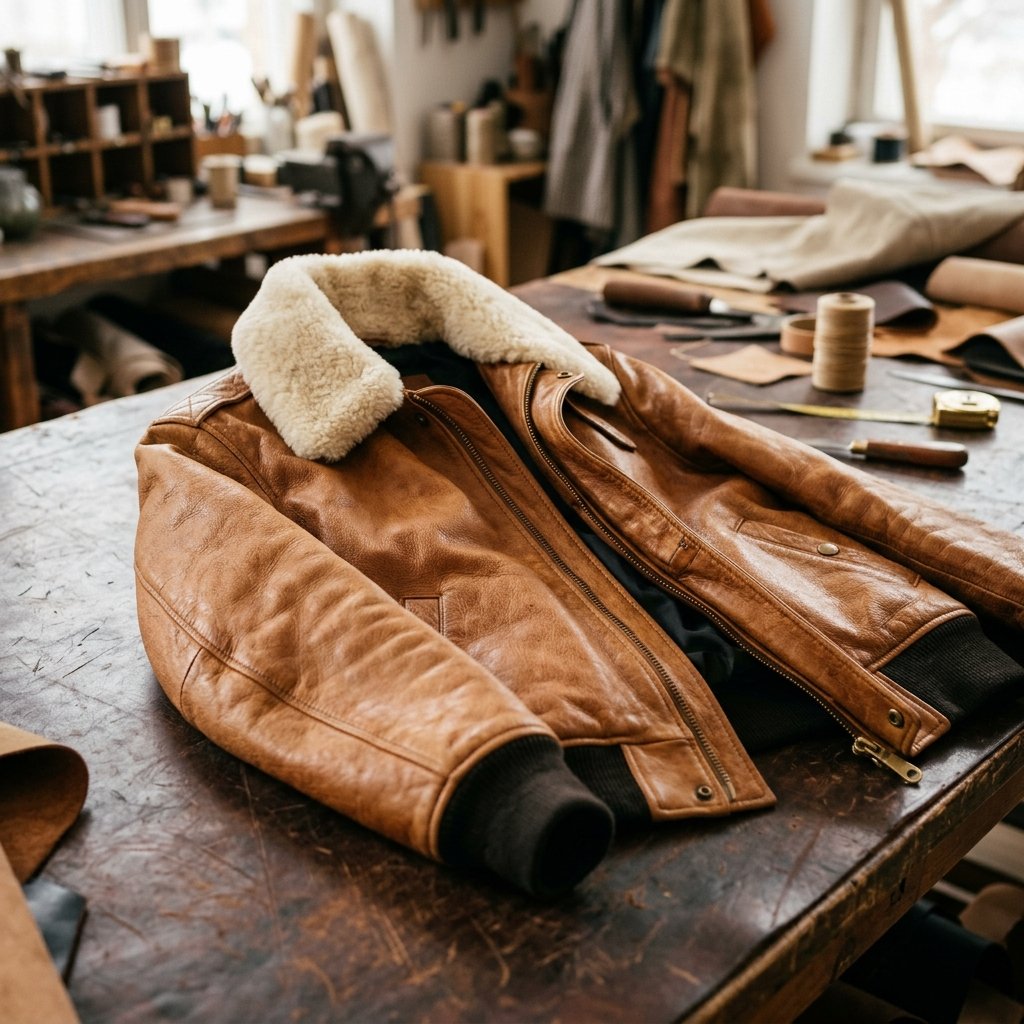 Aviator Warm Tan Bomber Style